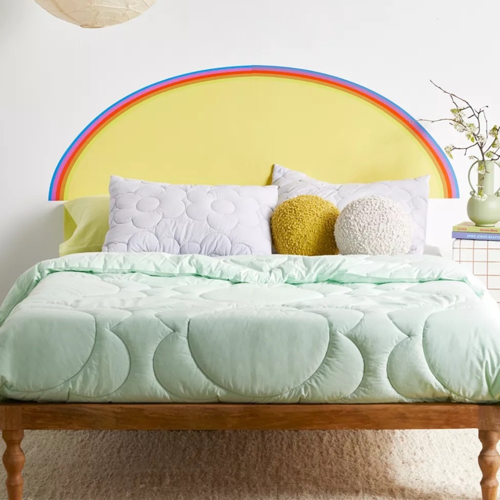 NIB Urban Outfitters Rainbow Headboard Peel and Stick Wall Art Set of 2